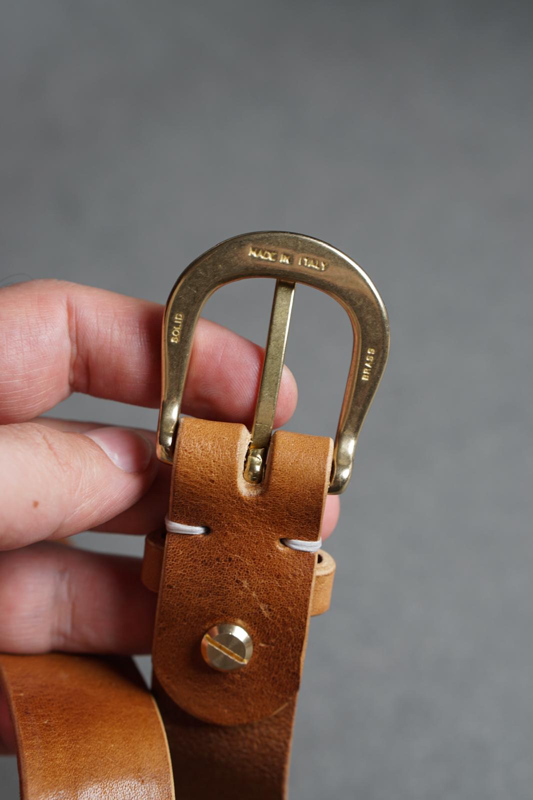 Curea dama maro din piele Full Grain de vita 3.2 mm mm