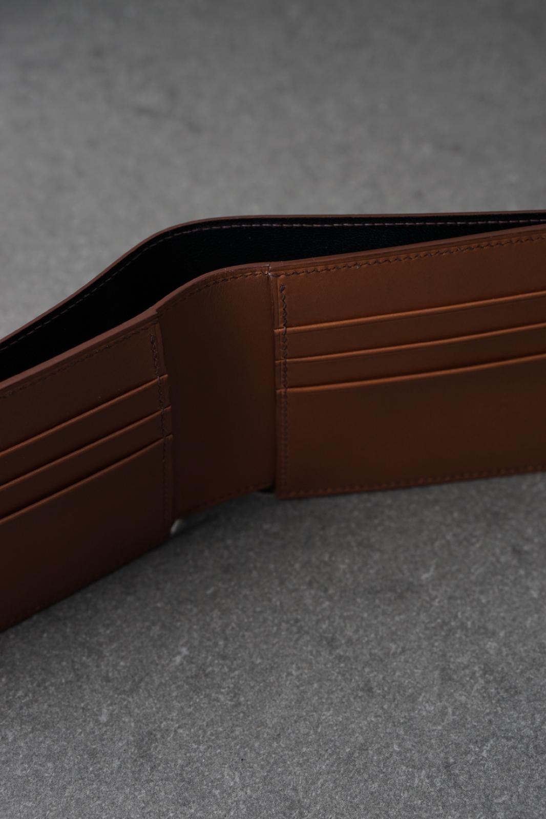 Portofel din piele lucrat 100% manual din piele naturală, Maro deschis