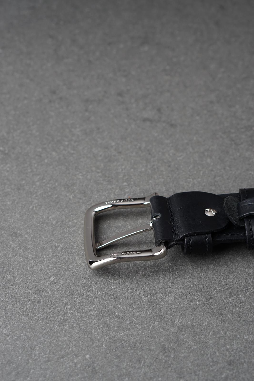 Curea barbati neagra din piele de vita, grosime 3.2