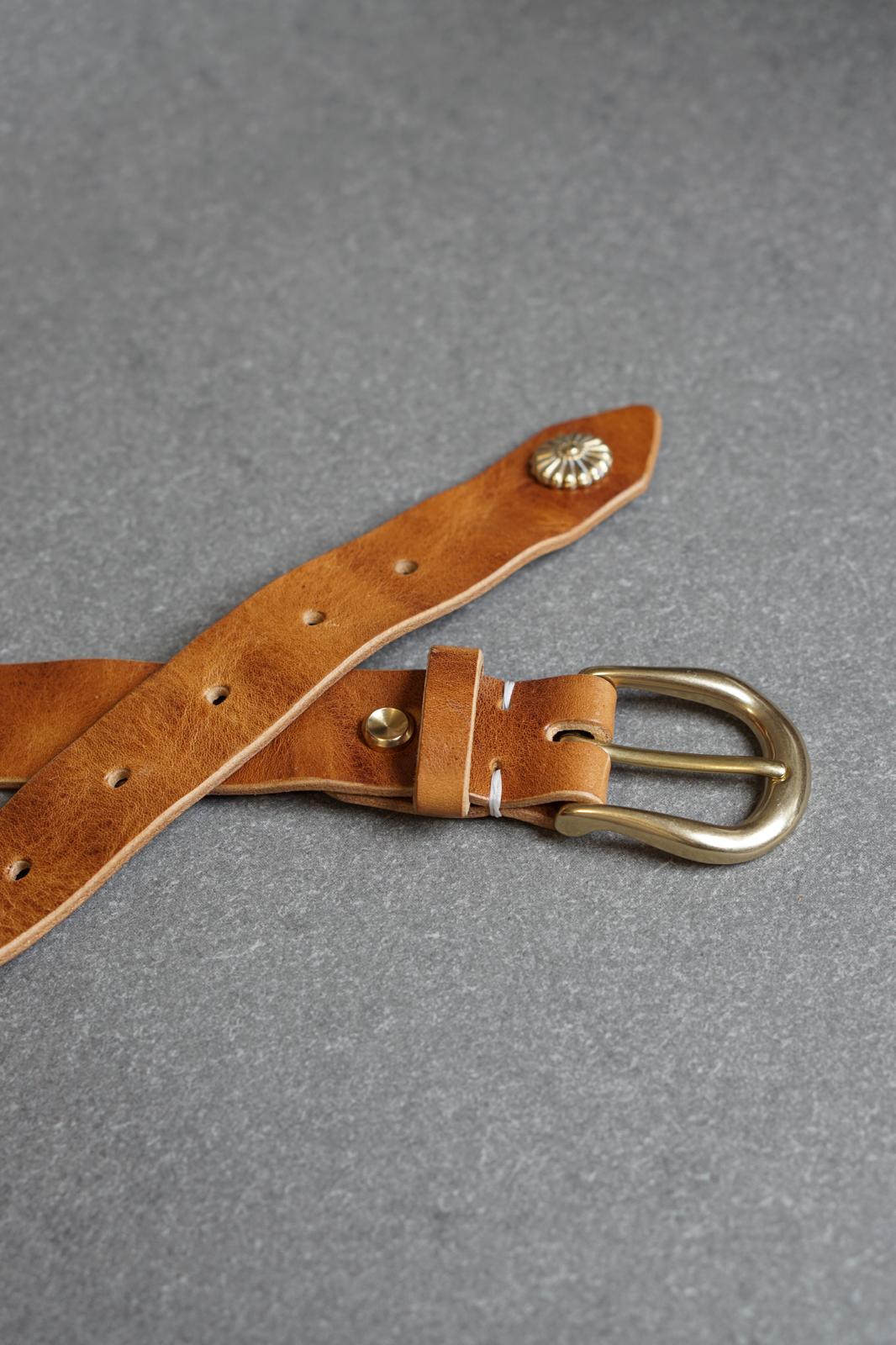 Curea dama maro din piele Full Grain de vita  3.2 mm mm