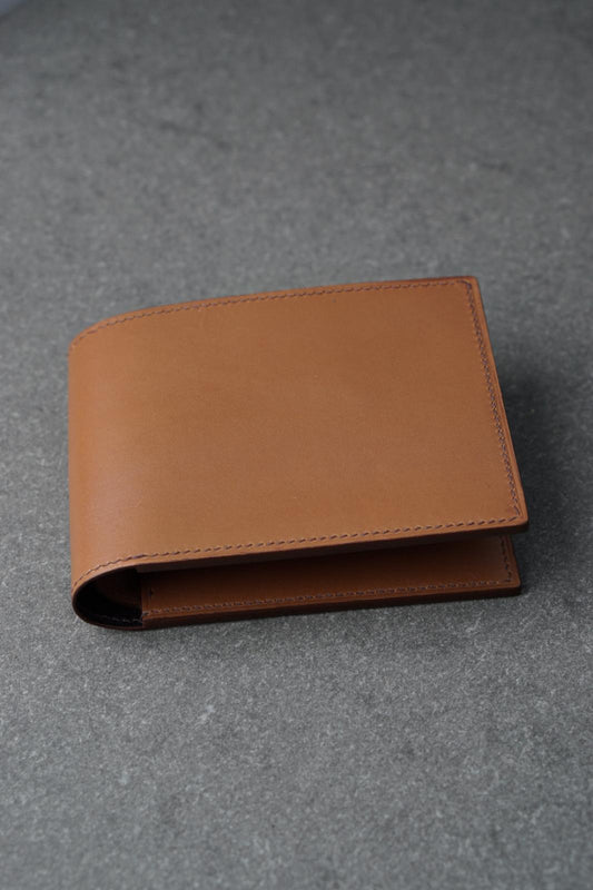 Portofel din piele lucrat 100% manual din piele naturală, Maro deschis