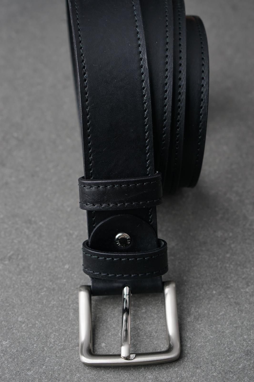 Curea barbati neagra din piele de vita, grosime 3.2