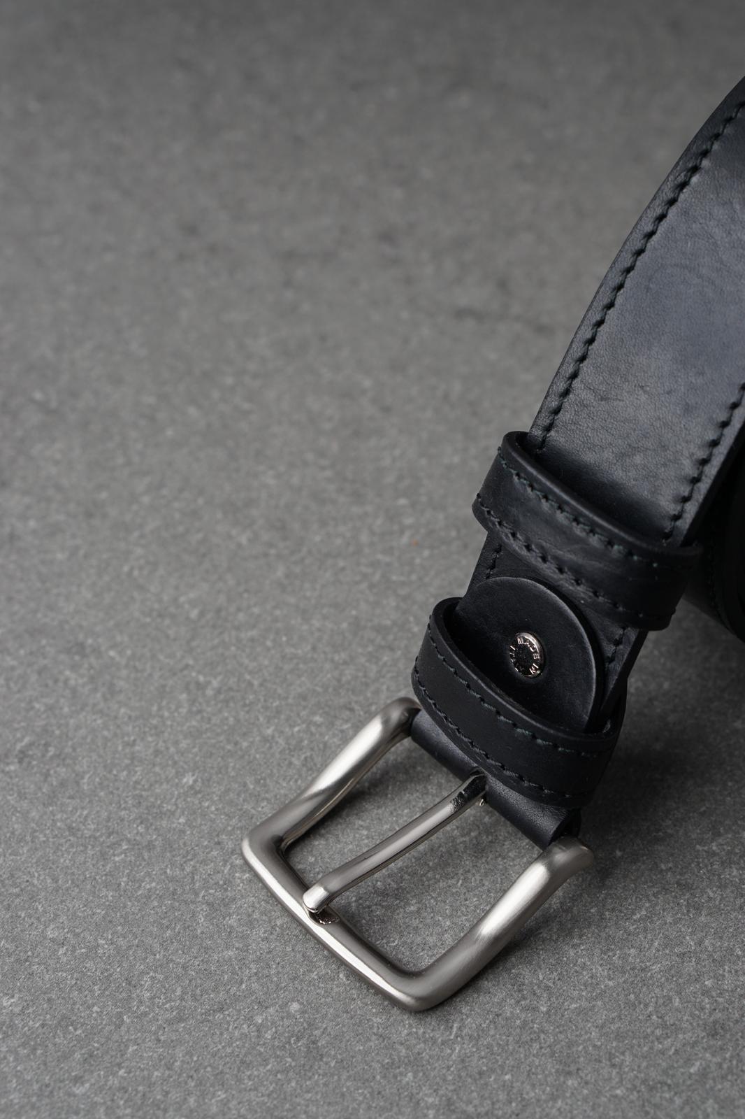 Curea barbati neagra din piele de vita, grosime 3.2