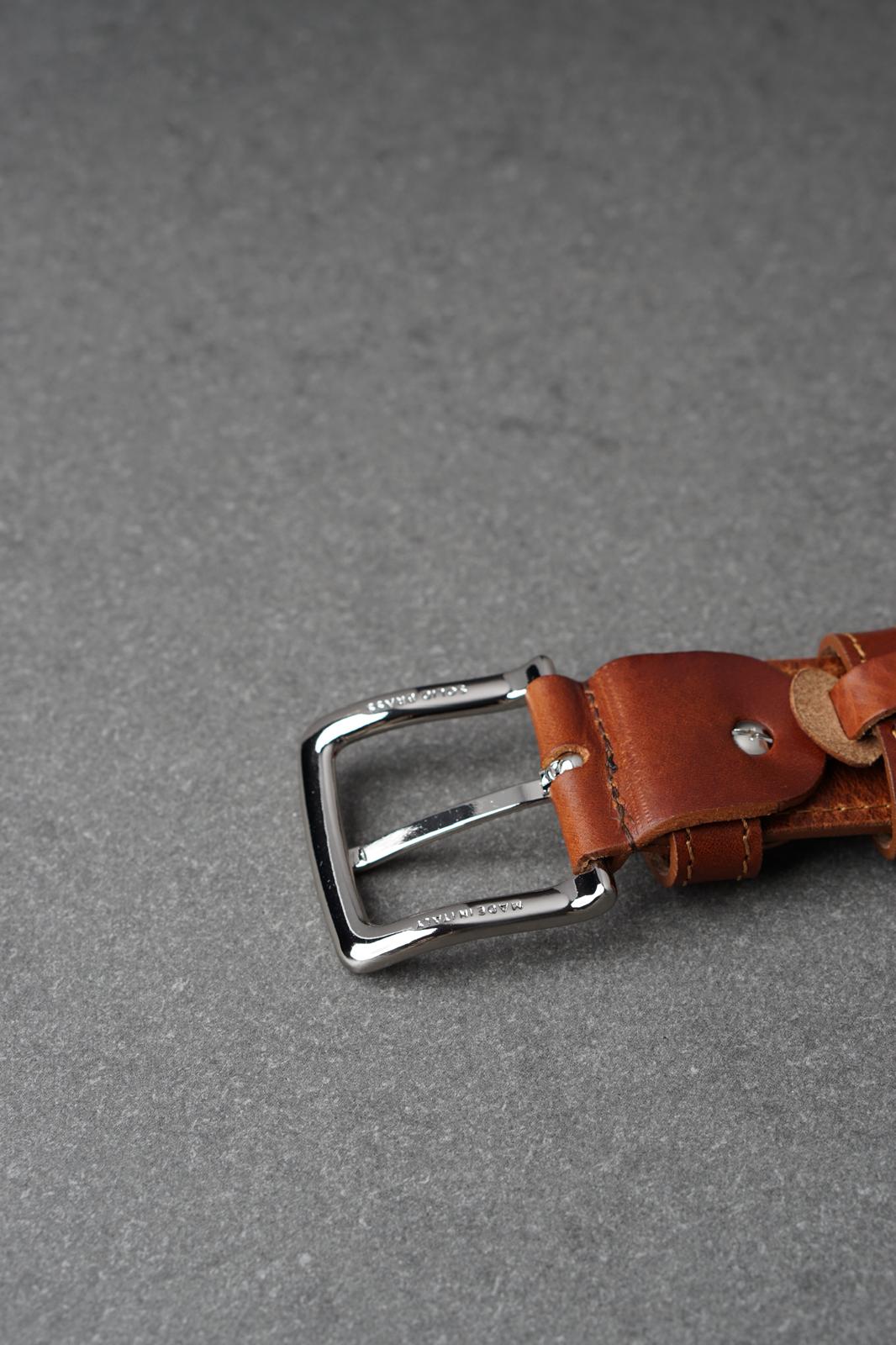 Curea barbati maro din piele de vita, grosime 3.2