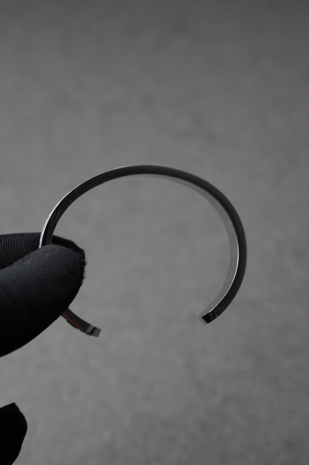 Bratara dama din inox 316 L cu insertie de piele gri