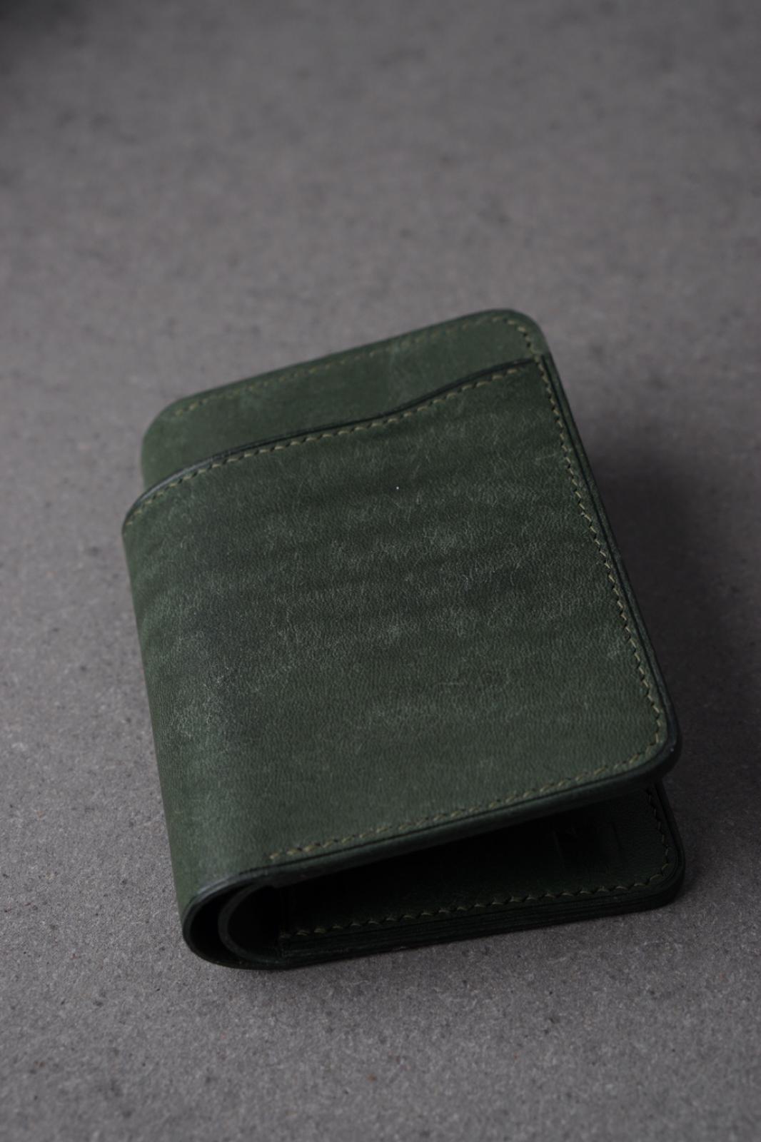 Portofel din piele lucrat 100% manual din piele MB Pellami Verde