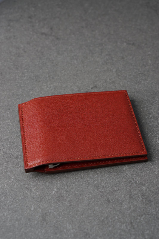 Portofel din piele lucrat 100% manual din piele grena