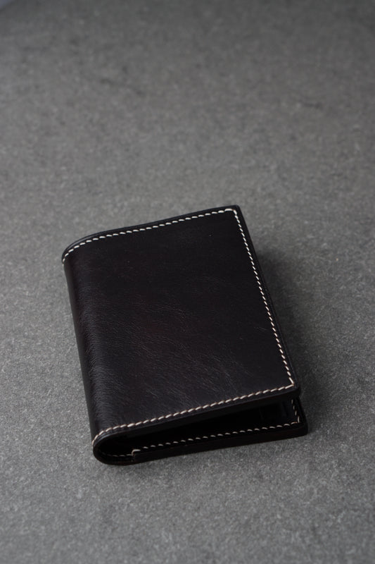 Portofel din piele lucrat 100% manual din piele culoarea cireasa putreda