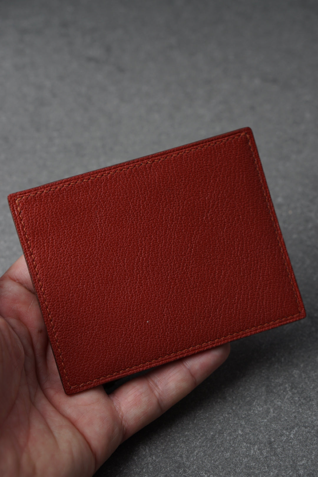 Portofel din piele lucrat 100% manual din piele culoarea grena