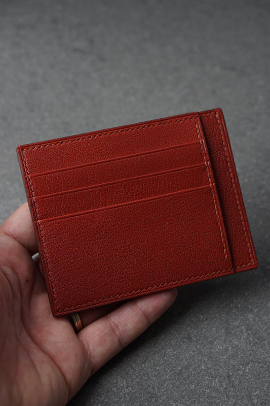 Portofel din piele lucrat 100% manual din piele culoarea grena